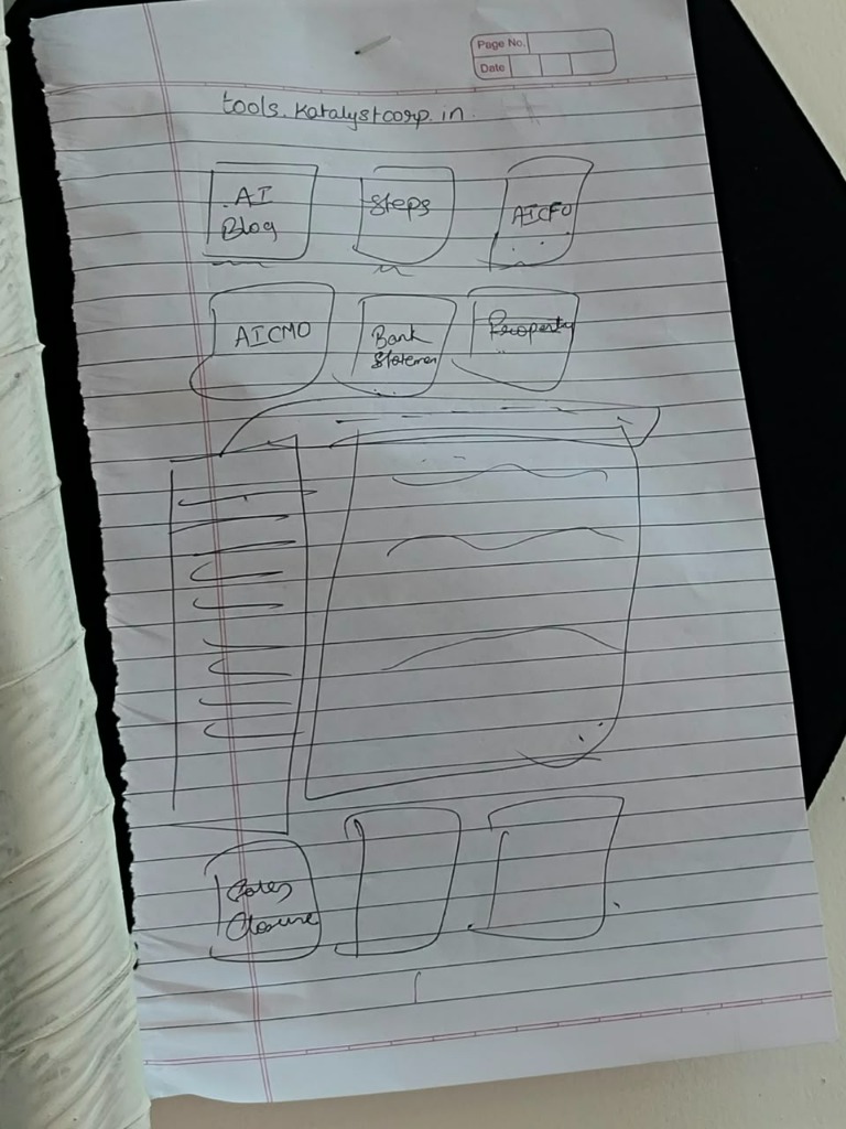 Original Wireframe Design for tools.katalystcorp.in
